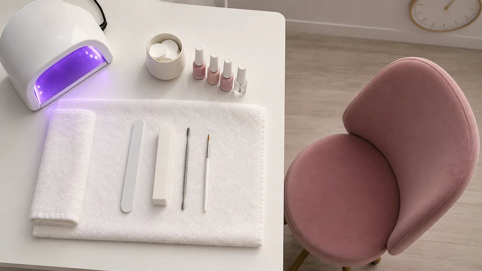 Leerer Nagelstudio-Arbeitsplatz — Sinnbild für ausbleibende Stammkundinnen