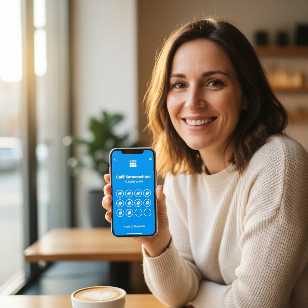 Digitale Stempelkarte auf dem Smartphone